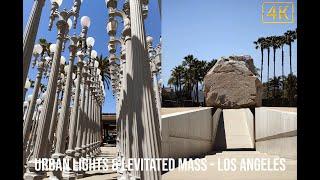 Urban Light & Levitated Mass - Los Angeles | 4K