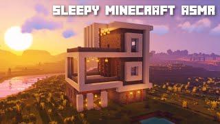 Minecraft ASMR | Building a luxurious modern house ️ Super close up whispering