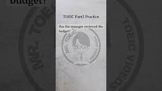 TOEIC Part2_308 #toeic #english