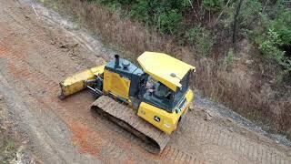 Impossible Drive Way Fixed. Drive Way Grading with Dozer. Moving Rocks