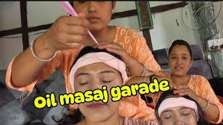 Hair oil masaj KO aananda lidaexu️ |Meera Shrestha| #vlog91 #fyp