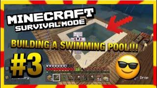 Kevbot | Building a BIG swimming pool in MINECRAFT #3