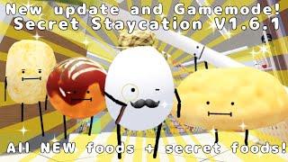 Roblox Secret Staycation V1.6.1 How To Get All New Foods + Secret Foods!!