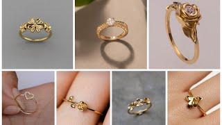 Stylish Affordable Gold engagement ring designs for girls|| Trendz hub