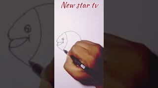 Easy fish drawing #shortvideo #drawing #shorts #short ,New star tv