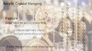 Acrylic Crystal Christmas Tree Ornaments Garland Decorations Droplet Hohiya