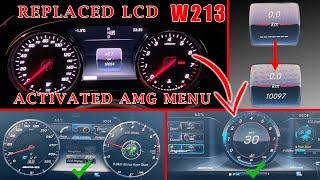 Mercedes Benz W213 dashboard replacement with LCD big AMG W213 LCD menu activation! CommandNTG 5.5!