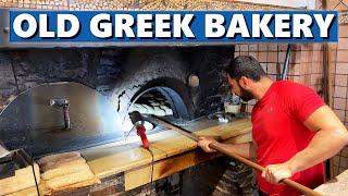 Old Greek Bakery From CRETE | Traditional Wood Fired Bread Baking in Chania, Greece 