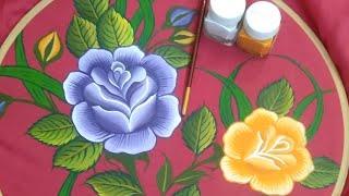 Rayon fabric painting part 2 rayon cloth painting design