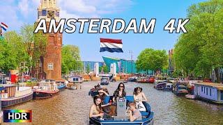 Amsterdam Netherlands Walking Tour (4K ULTRA HD 60fps)