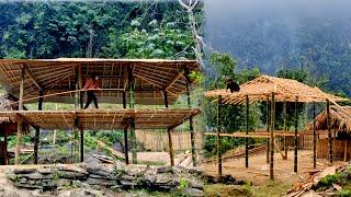 how a girl built a bamboo house, complete construction of the house - Bàn Thị Ta