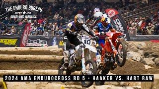 Colton Haaker vs. Trystan Hart - Moto 1, Round 5, 2024 AMA Endurocross Raw