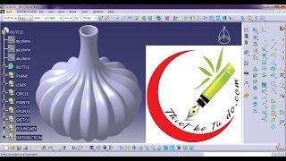 CATIA V5R21 SURFACE MODELING WIN BOTTLE