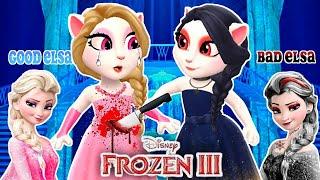 Good Elsa Vs Bad Elsa  My Talking Angela's 2 A challenge between good and evil  cosplay