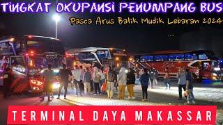 MELIHAT TINGKAT OKUPANSI PENUMPANG BUS JALUR SULAWESI DI TERMINAL DAYA MAKASSAR APRIL 2024