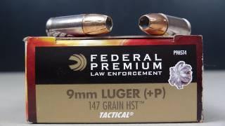 Federal HST 9mm +P 147 gr JHP Ammo Test