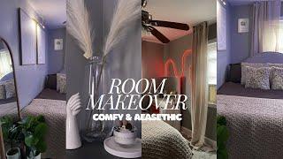 MODERN COZY ROOM MAKEOVER️| Decor haul+ New vanity+ Clean W me+ Furniture+ Organize etc
