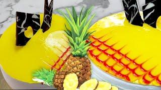 Pineapple Cake Decoration At Home | Pineapple Cake Decoration Ideas For Beginners | Real Zaika