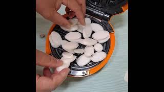 와플팬으로 떡국떡 누르기/와플팬으로 다 누르기/Press Tteokguk Rice Cake with a waffle pan/press waffle pan