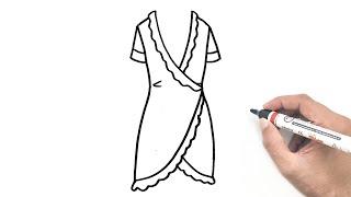 How To Draw A Dress 12 | How to draw a dress  | YoKidz Drawing | YoKidz Channel