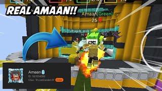 I met Amaan BG in Bedwars!! (Blockman Go)