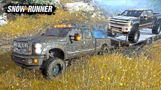 SNOWRUNNER- MUDDING & HAULING! (NEW F-350 PLATINUM & DURAMAX MODS)!