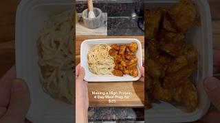 Bbq chicken and Alfredo pasta-Budget friendly meal prep