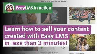 Easy LMS to sell tests and courses