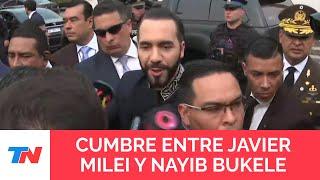 Nayib Bukele llegó al país para reunirse con el Presidente: "Me gusta lo que está haciendo Milei"