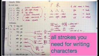 All Character Strokes You Need to Writing Chinese Character Explained with Me