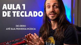 Aula 1 de teclado - do ZERO  até sua primeira música (com PDF e Playback)