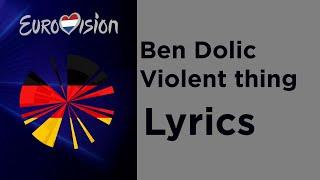 Ben Dolic - Violent thing (Lyrics) Germany  Eurovision 2020