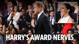 'Haunted' Harry TERRIFIED to accept war hero gong but Meg's like a proud mum, body language pro says