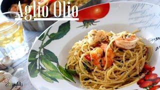 Aglio Olio with Shrimps and Capsicum