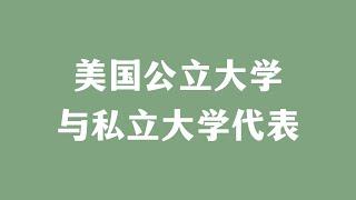 美国公立大学与私立大学代表