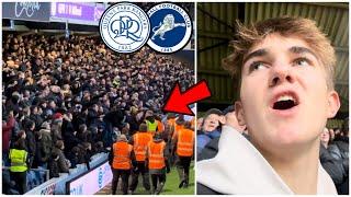 MILLWALL FANS KICK OFF & CARNAGE ON DERBY DAY in QPR vs Millwall
