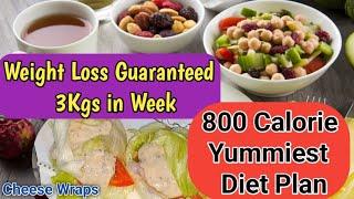 Let's Try This 800 Calorie Diet Plan to Lose 3 to 4 Kgs in 7 Days | Tasty Cabbage Wrap Included