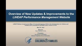 Overview of New Updates and Improvements to the LIHEAP Performance Management Website