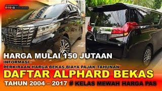 TOYOTA ALPHARD 2004 - 2017 | Daftar Harga,Pajak & Konsumsi BBM | MOBIL BEKAS