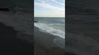 18 Sochi storm embankment, beach people sunbathe