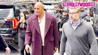 Dwayne Johnson Aka 'The Rock' Shows Love To Fans While Stopping By Good Morning America In New York