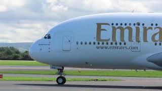 EMIRATES AIRBUS A380-800 A6-EOU @ MANCHESTER AIRPORT 19/08/23