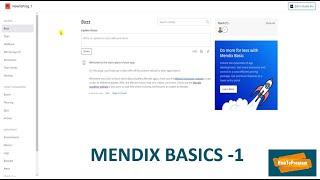 Mendix Basics - Chapter 1 (App Create, Dev Portal, IDE, Modules, Domain)