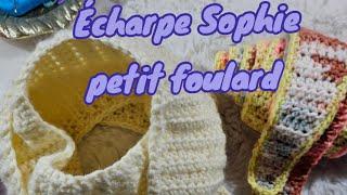  CROCHET écharpe  "Sophie Scarf " HYPER FACILE  accessoire tendance  idéal débutant TUTO