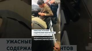 Ужасные условия содержания мигрантов в аэропорту Москвы