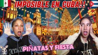 CUBANAS REACCIONAN A ASI ES LA NAVIDADEN MEXICO  PIÑATAS Y FIESTA?! 🪅**en Cuba ni existe **