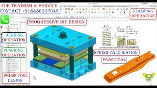 Press Tool Die Design- Progressive Die Design tutorial & Bending tool, Punching Tool  #cimdesign