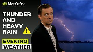 07/10/24 – Thundery showers moving north  – Evening Weather Forecast UK – Met Office Weather