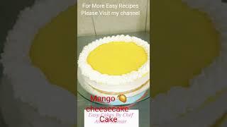Mango cheesecake decoration ideas #shorts #cake #glaze #glazecake #cheesecake #easycakes #recipe