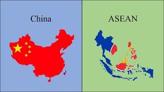 China vs Asean | Asean vs China | Southeast Asia vs China | Comparison